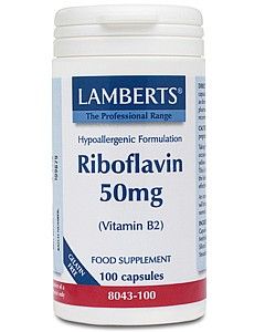 Lamberts Riboflavin (Vitamin B2) 50mg 100 Capsules