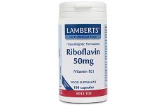 Lamberts Riboflavin (Vitamin B2) 50mg 100 Capsules